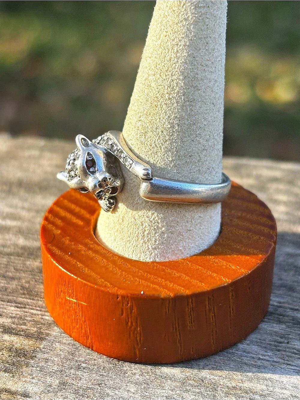 Sterling Silver Leopard Ring